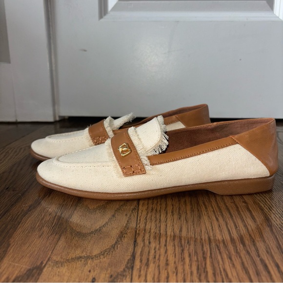Aerosoles Comfortable Women's Collapsible Back Loafer in Cream Canvas Fabric Sz8 - Picture 2 of 12